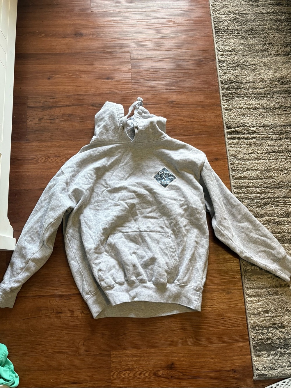 Salty Crew Light Gray Pullover Hoodie with Diamond Chest Patch
